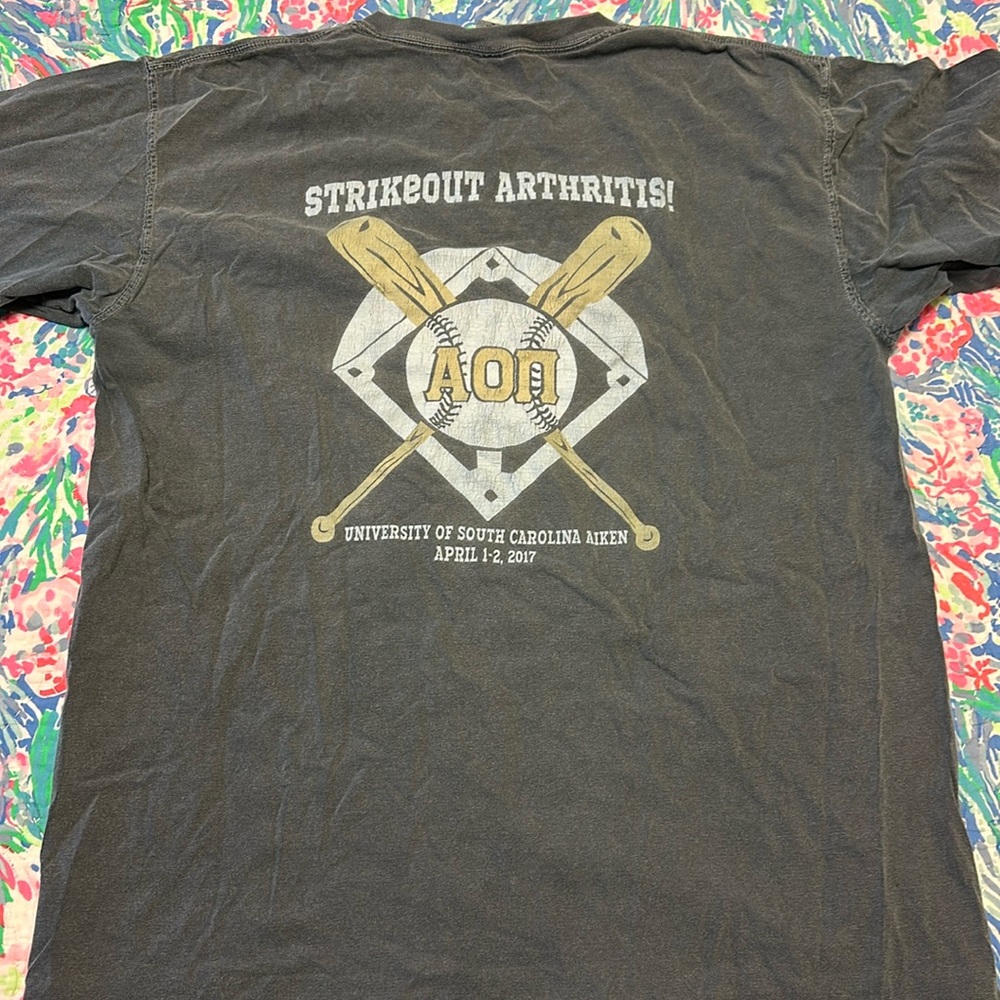 GUC AOII Alpha Omicron Pi t-shirt size large unisex comfort colors